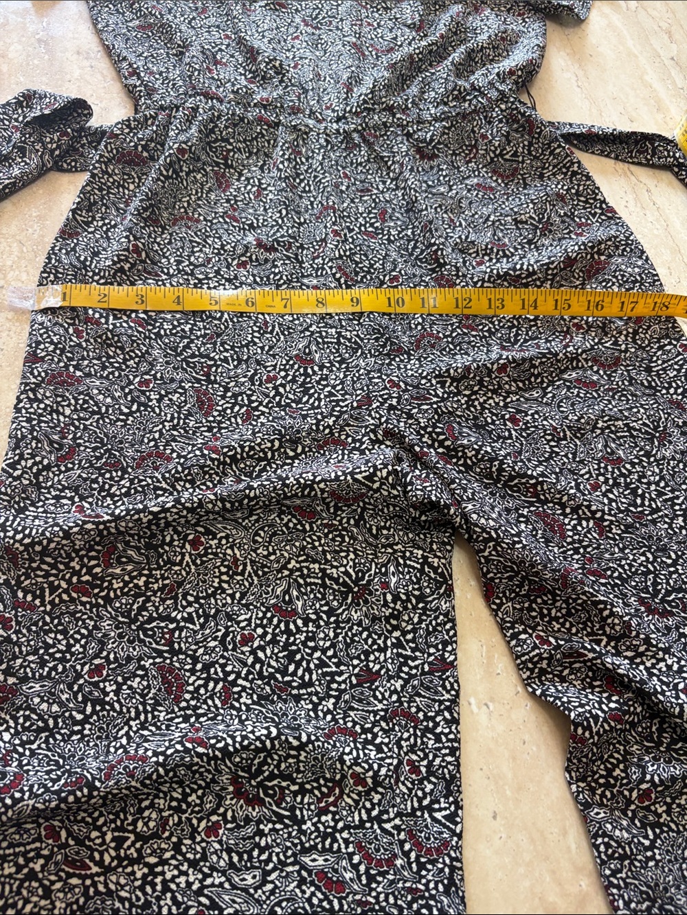Michael Kors jumpsuit black, white, and burgundy. - Picture 7 of 9